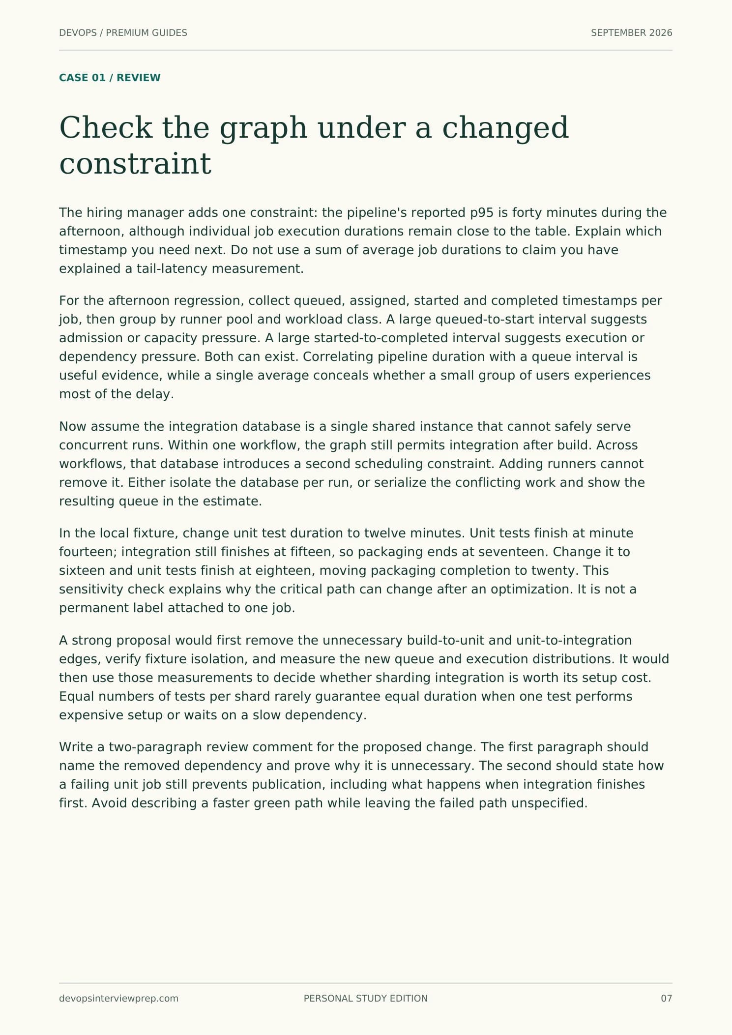 Page 7 from CI/CD Automation Engineering: Check the graph under a changed constraint